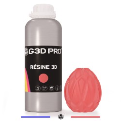 Résine 3D G3D PRO® Standard Translucide Rouge 1kg