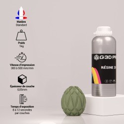 Résine 3D G3D PRO® Standard Military Green 1kg