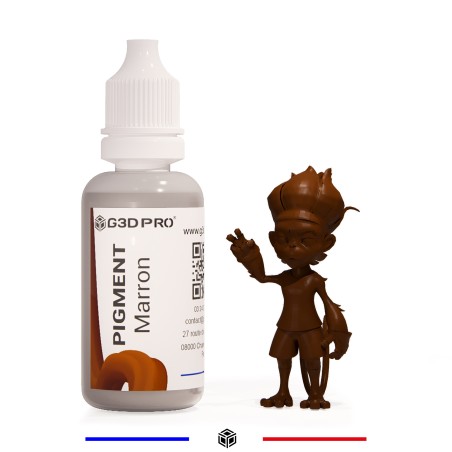 Pigment G3D PRO® pour Résine 3D 10g Marron