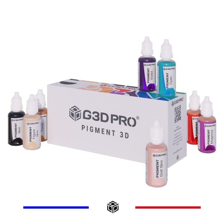 Pack 14 couleurs pigments résines 3D G3D PRO® 14x10g