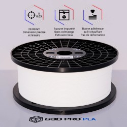 Filament 3D G3D PRO PLA FS 1.75mm 10kg bobine XXL
