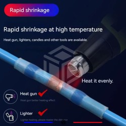 Lot de 120 connecteurs thermorétractables étanches à souder