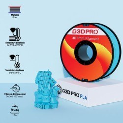 Fil 3D PLA 1 Kg 1.75 mm Cyan