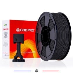 Filament 3D PETG 1 Kg 1.75 mm Noir Mat