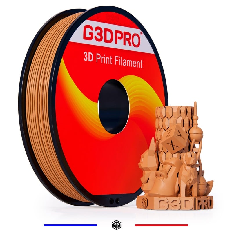 Filament imprimante 3D PLA 500g 1.75 mm marron