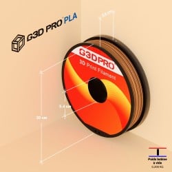 Filament imprimante 3D PLA 500g 1.75 mm marron