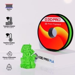 Filament imprimante 3D PLA 500g 1.75 mm Vert clair