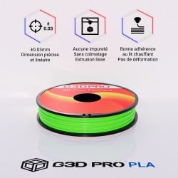 Filament imprimante 3D PLA 500g 1.75 mm Vert clair