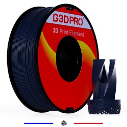 PLA-CF Fibre de carbone Bleu Navy 1.75 mm - G3D PRO® | Grossiste 3D