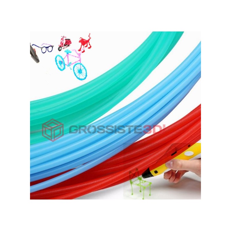 Pack Filament 3D PLA 3 couleurs 1.75mm Pack Filament 3D PLA 3 couleurs 1.75mm
