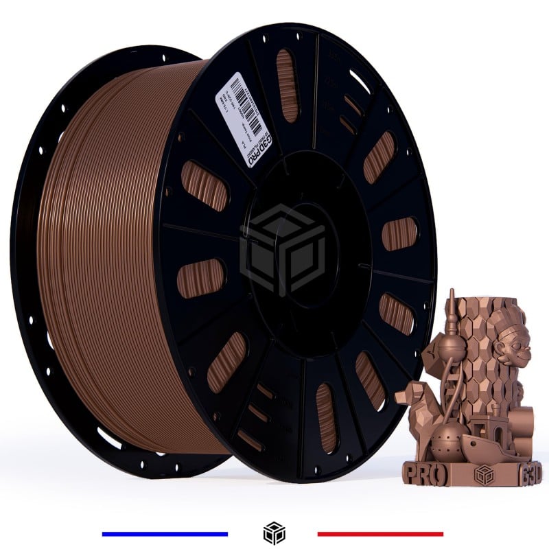 Fil 3D PLA 3 Kg 1.75 mm Cuivre copper Fil 3D PLA 3 Kg 1.75 mm Cuivre copper