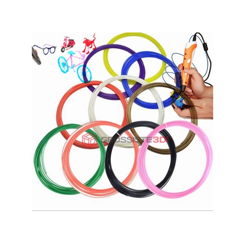 PACK 10 X 5 M RECHARGE STYLO 3D ABS 3.00 MM PACK 10 X 5 M RECHARGE STYLO 3D ABS 3.00 MM