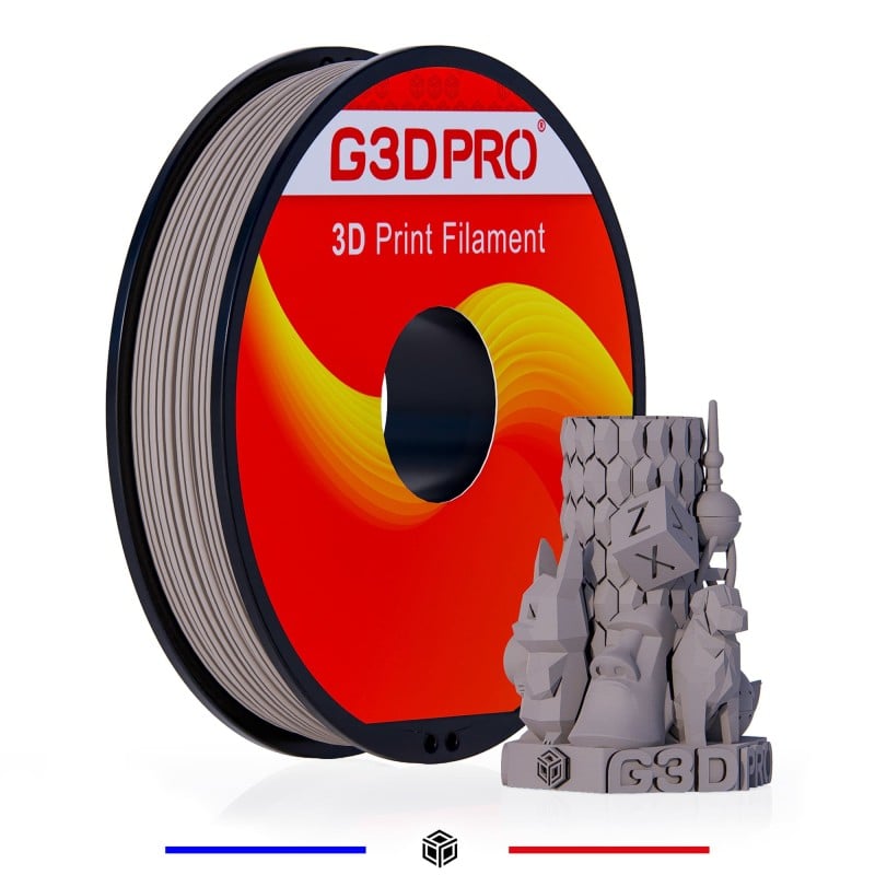 Fil 3D PLA MAT 500g 1.75 mm Gris Fil 3D PLA MAT 500g 1.75 mm Gris