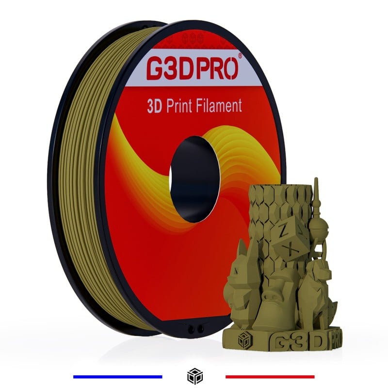 Fil 3D PLA MAT 500g 1.75 mm Vert militaire Fil 3D PLA MAT 500g 1.75 mm Vert militaire