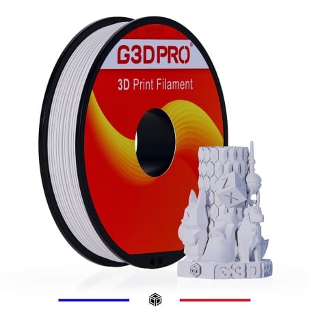 Fil 3D PLA MAT 500g 1.75 mm Blanc