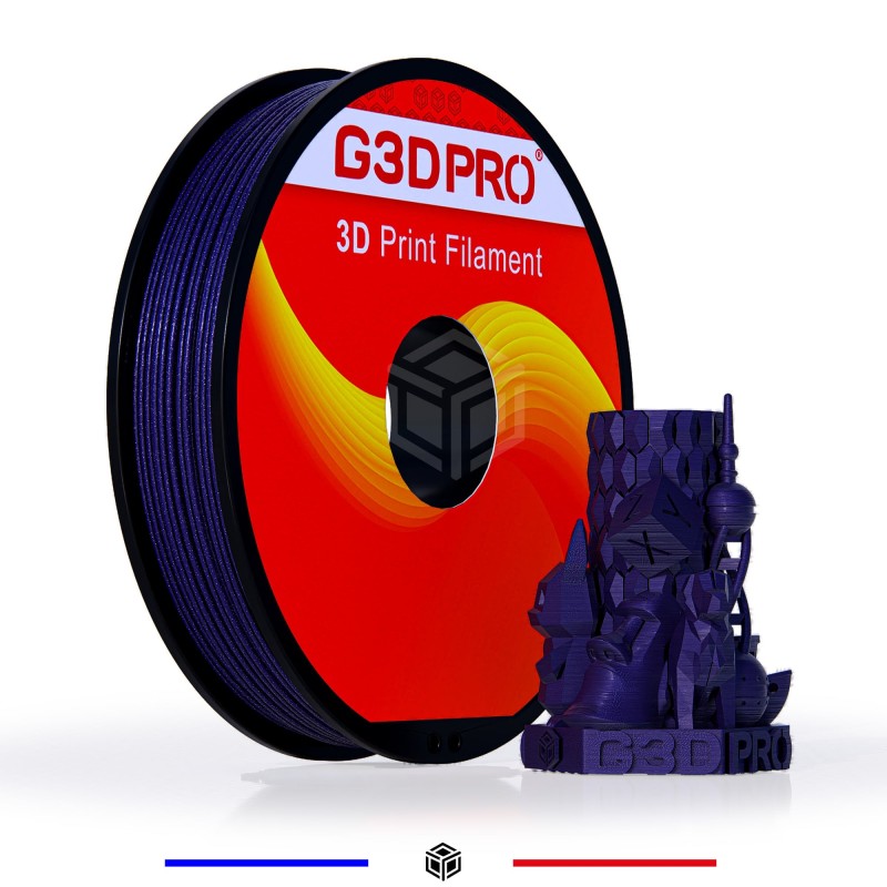 Filament 3D PLA Métallisé Bleu 1.75mm 500g Filament 3D PLA Métallisé Bleu 1.75mm 500g