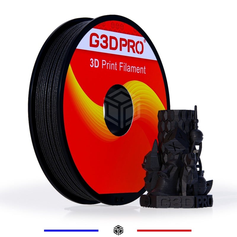 Filament 3D PLA Métallisé Noir 1.75mm 500g Filament 3D PLA Métallisé Noir 1.75mm 500g