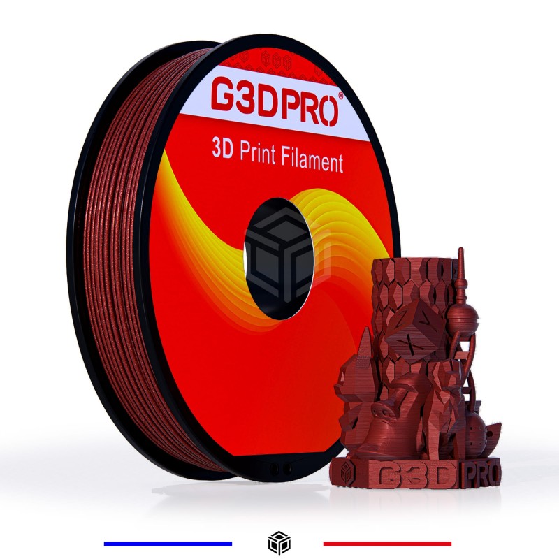 Filament 3D PLA Métallisé Rouge 1.75mm 500g