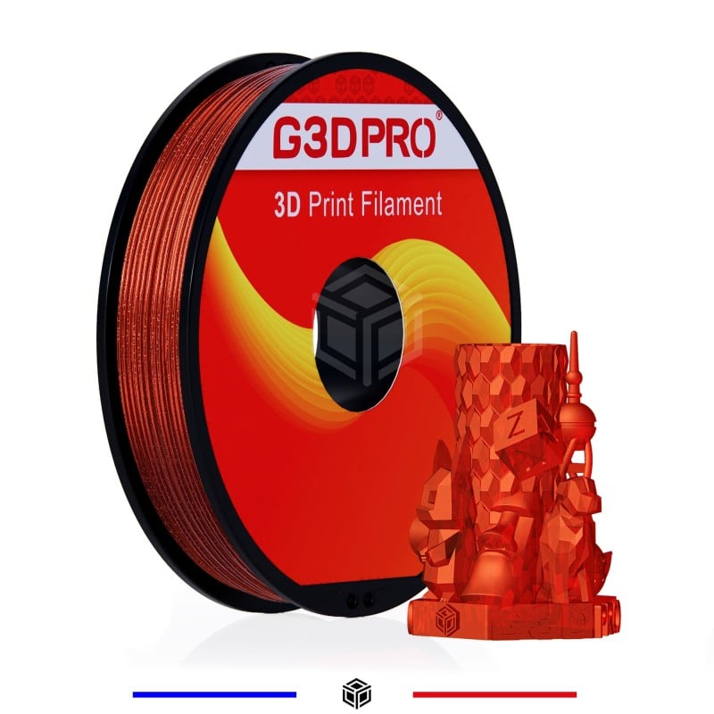 Filament 3D paillette 500g orange PLA 1.75 mm Filament 3D paillette 500g orange PLA 1.75 mm