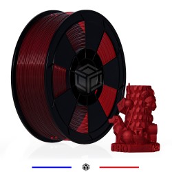 Filament 3D PLA Translucide 1 Kg Rouge 1.75mm