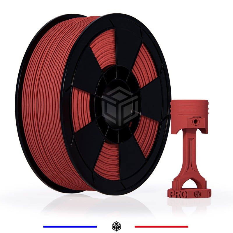 Filament 3D PETG G3D PRO® 1 Kg 1.75 mm Rouge Mat Filament 3D PETG G3D PRO® 1 Kg 1.75 mm Rouge Mat