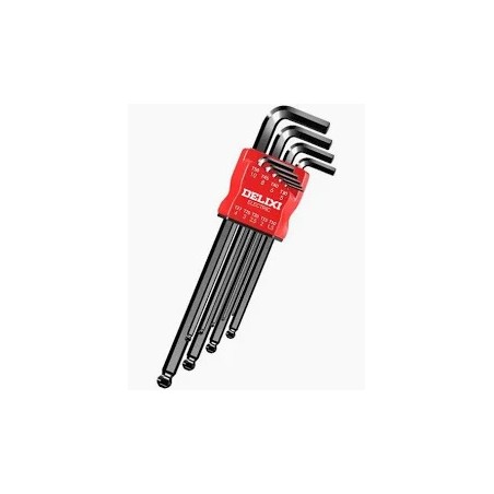 Jeu de 9 clés mâles Allen hexagonale