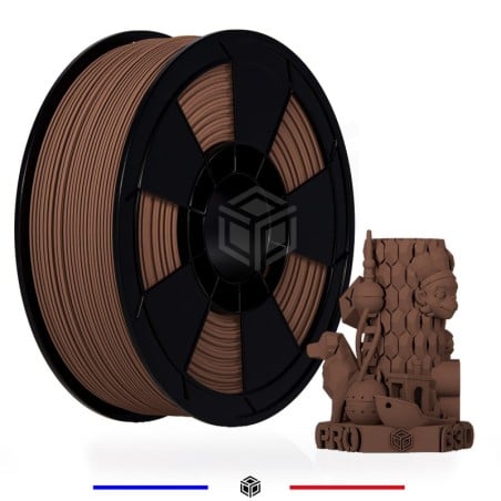 Bobine de fil 3D PETG Mat Marron Chocolat de 1kg, 1,75mm