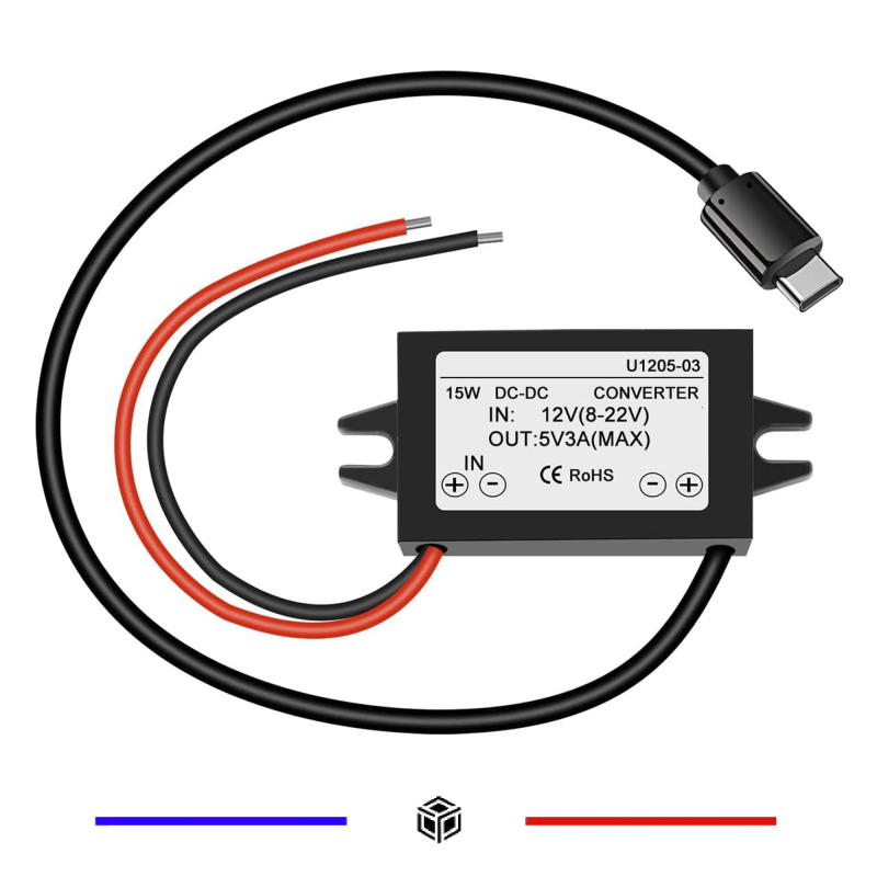 Convertisseur abaisseur 8-90 vers 5V (5A) USB-C