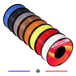Pack de 8 bobines de filament 3D ABS, couelurs au choix, 1,75mm
