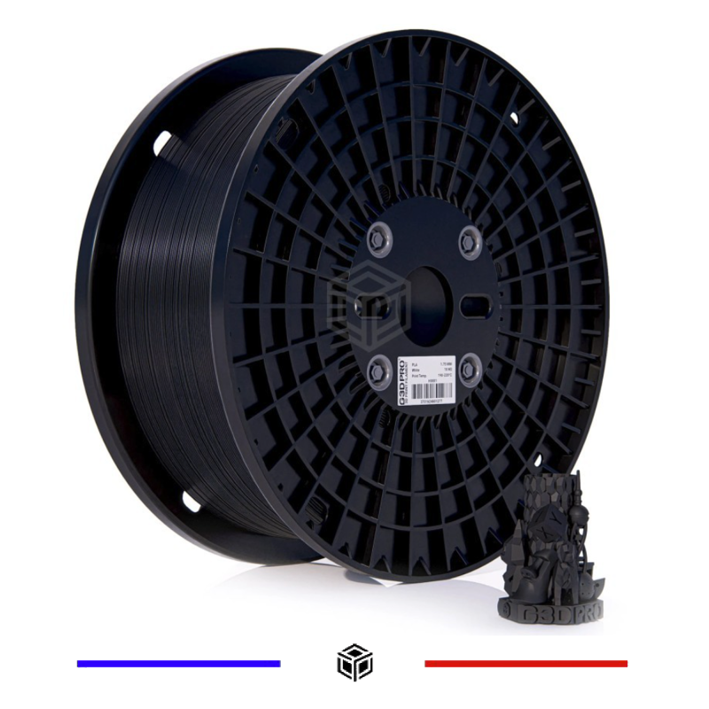 Bobine grand format pour impression gros volume (PETG 10 KG, NOIR)