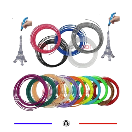 PACK 15 X 5 M RECHARGE STYLO 3D PLA 1.75 MM