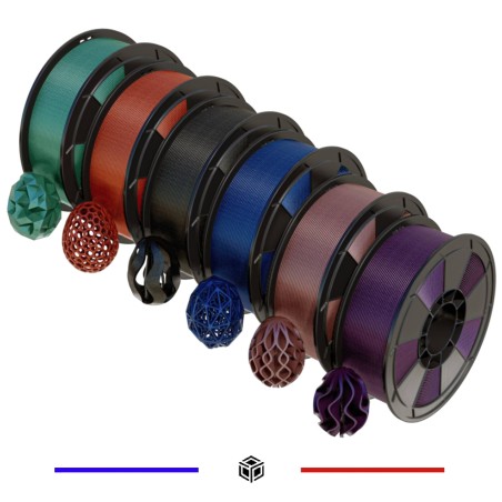 Pack 6 Bobines Métallisé 1 kg 1.75 mm