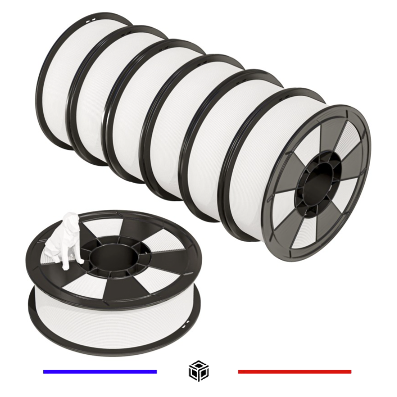 Pack Filament 3D PLA Blanc 1.75mm