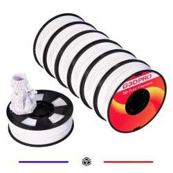 Pack PLA 1 kg 1.75 mm Blanc Neige (6 + 1 gratuite)