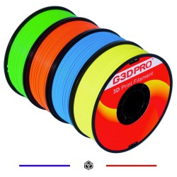 Pack Fil 3D PLA 1.75mm 1KG Fluorescent