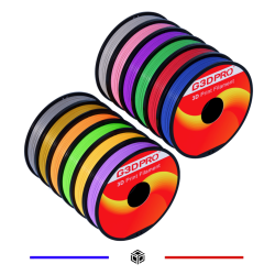 Pack Fil 3D PLA 1.75mm G3D PRO - 12 x 500G