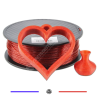 515 - Filament 3D paillette 1 Kg Rouge Scarlet PLA 1.75 mm