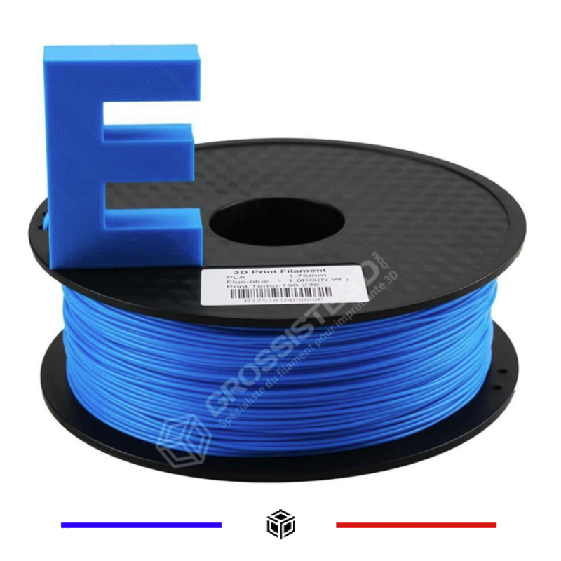 Filament 3D ABS Fluorescent 500g 1.75 mm Bleu