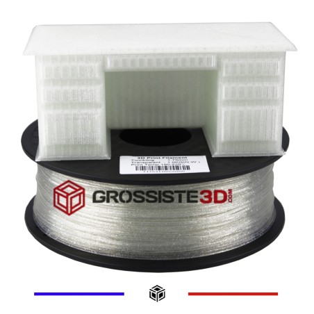 Filament 3D 2.85 mm paillette transparent PLA