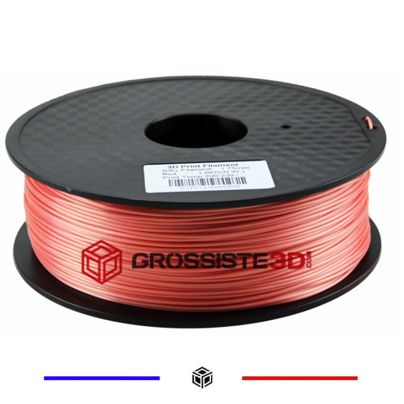 Filament 3D 2.85 mm Silk Glossy Rouge rose 1 Kg