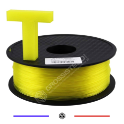 Filament PLA Translucide Jaune 2.85 mm – 1 Kg – Finition brillante