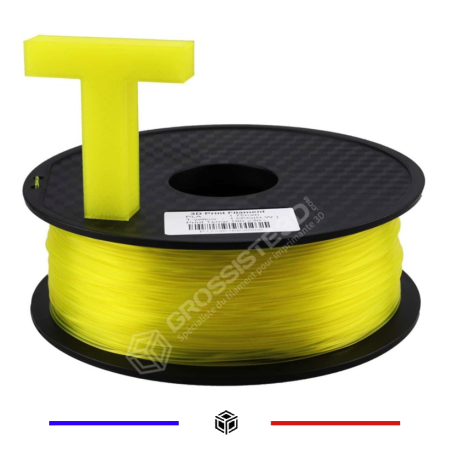 Filament PLA Translucide Jaune 2.85 mm – 1 Kg – Finition brillante