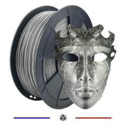 Filament 3D PLA Métallisé Argent 1.75mm 500g