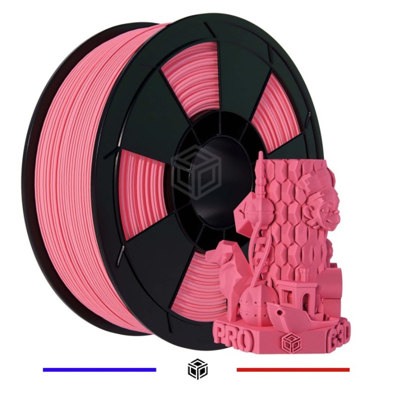 Fil 3D PLA Pastel 1 Kg 1.75 mm Rose Dragé