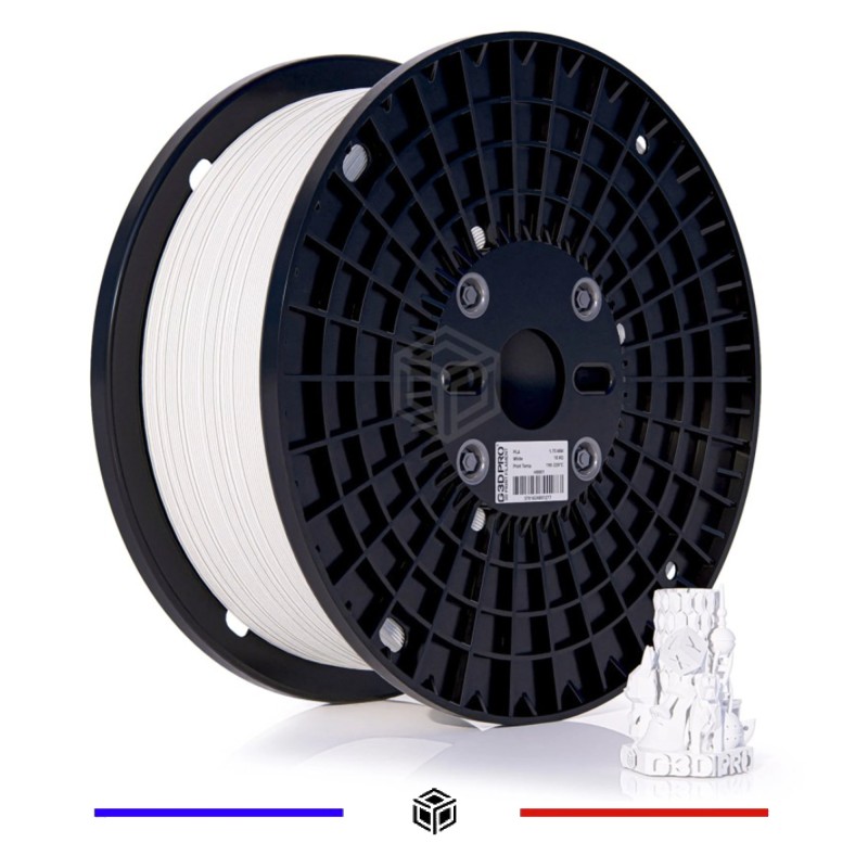 Filament 3D G3D PRO PLA 1.75mm Format 10KG XXL Blanc Filament 3D G3D PRO PLA 1.75mm Format 10KG XXL Blanc