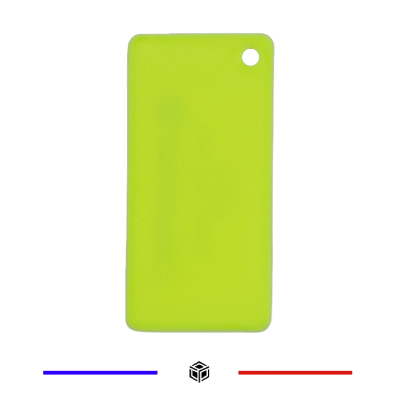 Échantillon filament PLA G3D PRO® Fluo Vert – Plaquette test Échantillon filament PLA G3D PRO® Fluo Vert – Plaquette test