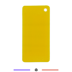 Échantillon filament PLA G3D PRO® Jaune – Plaquette test