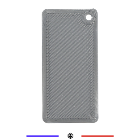Échantillon filament PLA G3D PRO® Argent – Plaquette test