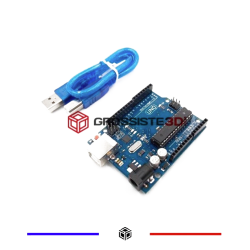 Carte UNO R3 ATmega328P ATMEGA16U2 avec Câble USB Compatible Arduino