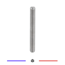 Gorge MK8 M6x50mm en Acier Inoxydable PTFE 1,75mm